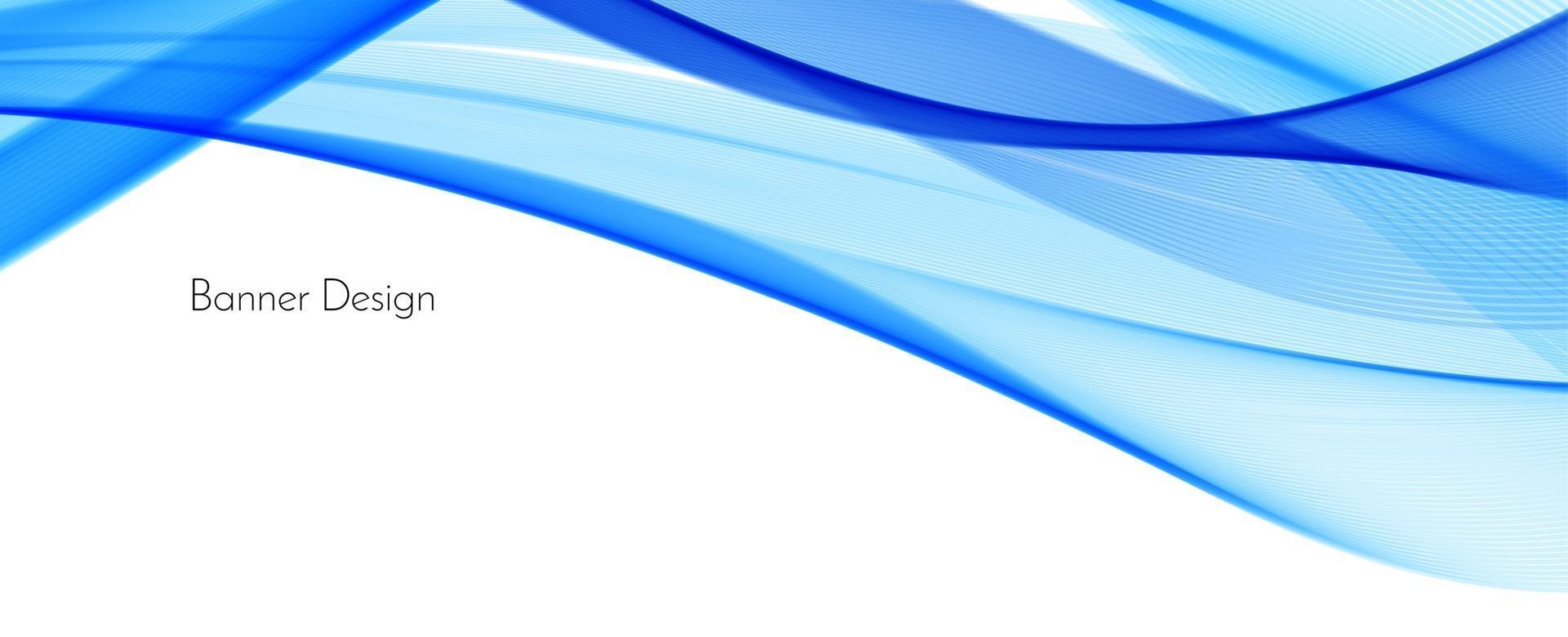 Abstract blue modern wave design banner background vector