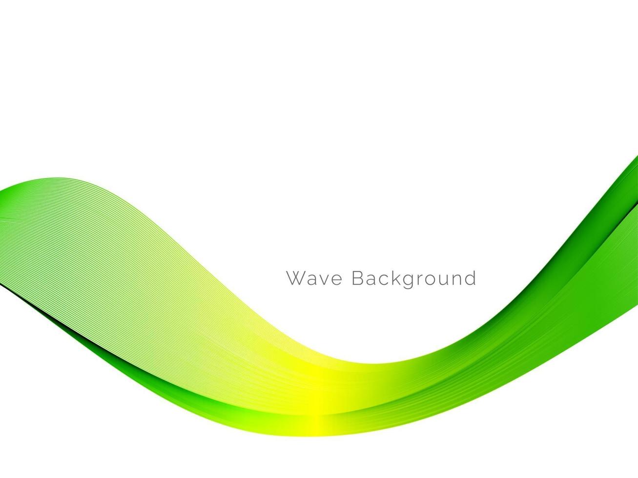 Stylish smooth beautiful green flowing wave pattern background vector