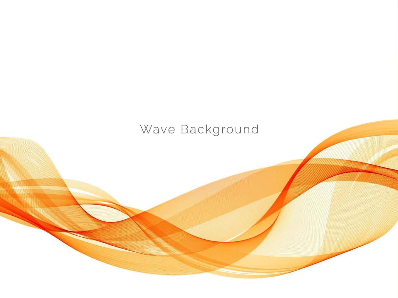 Decorative design modern pattern with stylish smooth orange wave background vector