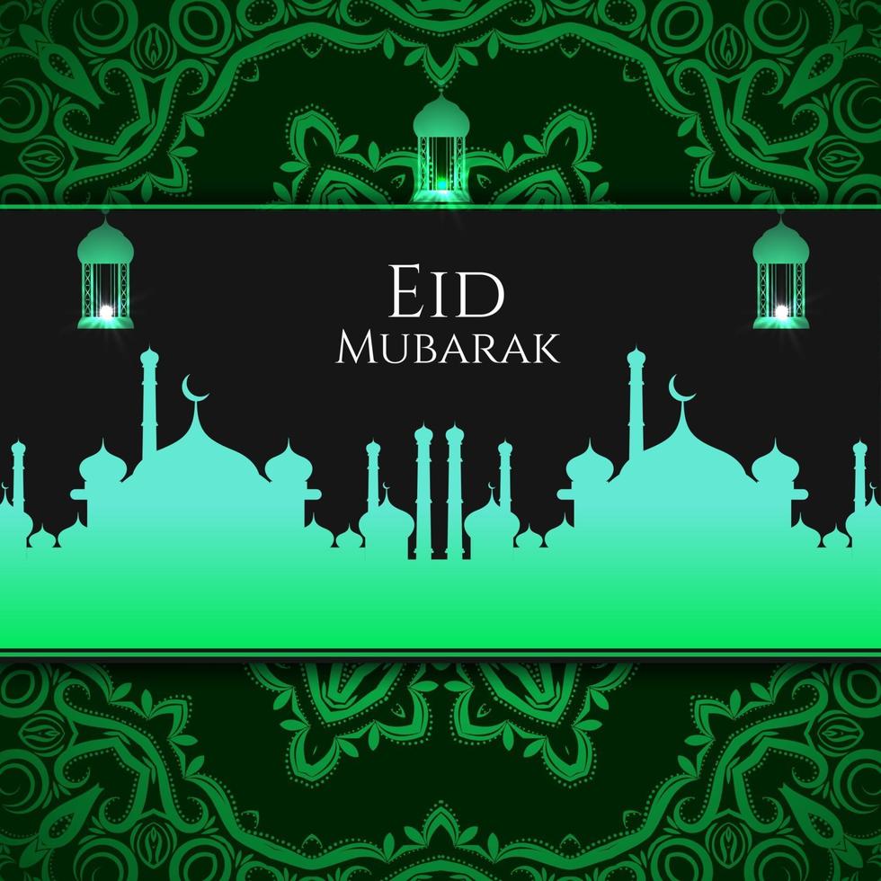 abstract holy elegant decorative background for eid mubarak vector