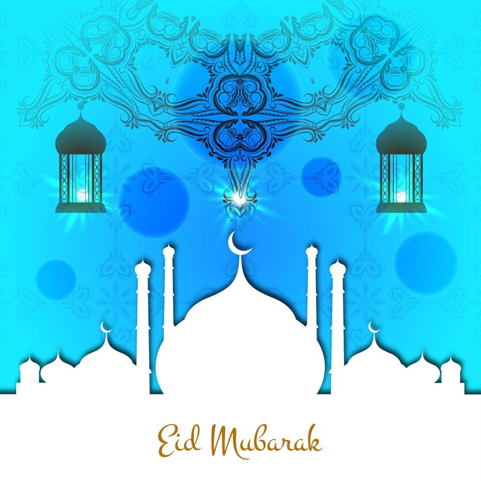 Eid Mubarak festival decorative background vector