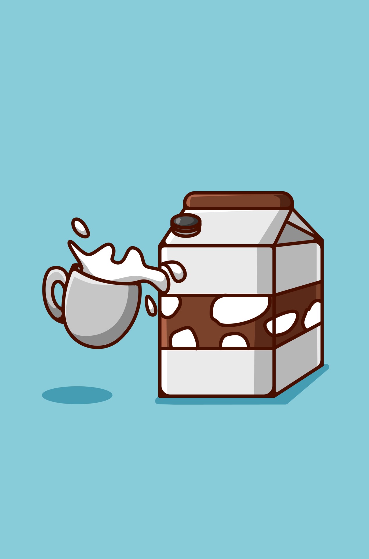Milk And A Glass Of Milk Cartoon Illustration Vector Art At Vecteezy