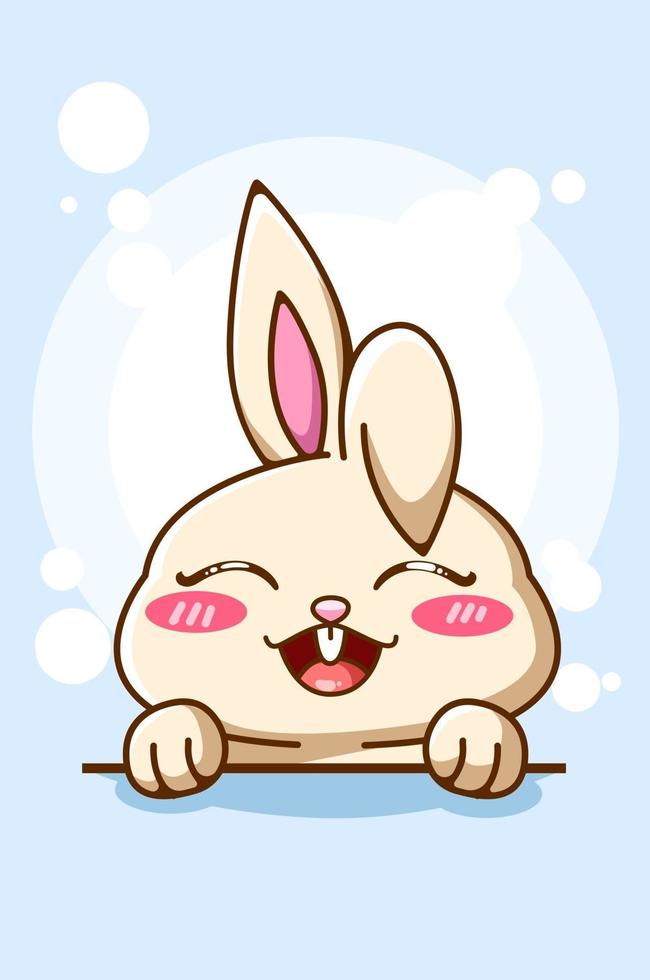 cute and beautiful rabbit animal character cartoon illustration vector