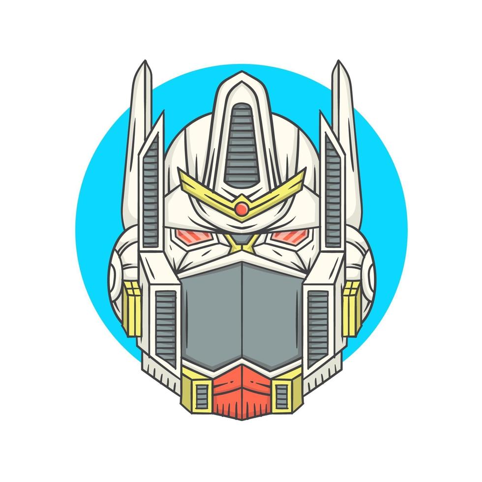 Head of robot vector illustration