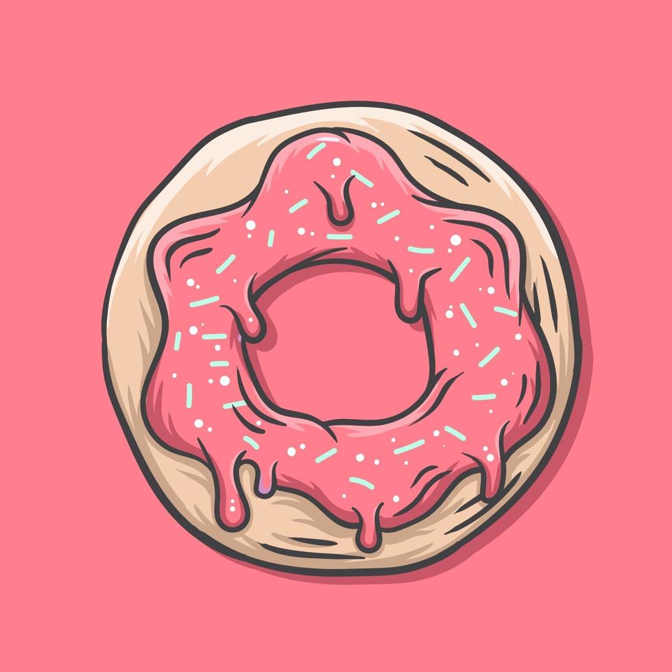 Sweet donuts hand drawn vector illustration