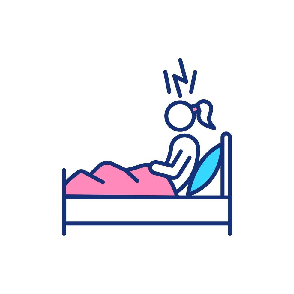 Nightmares RGB color icon vector