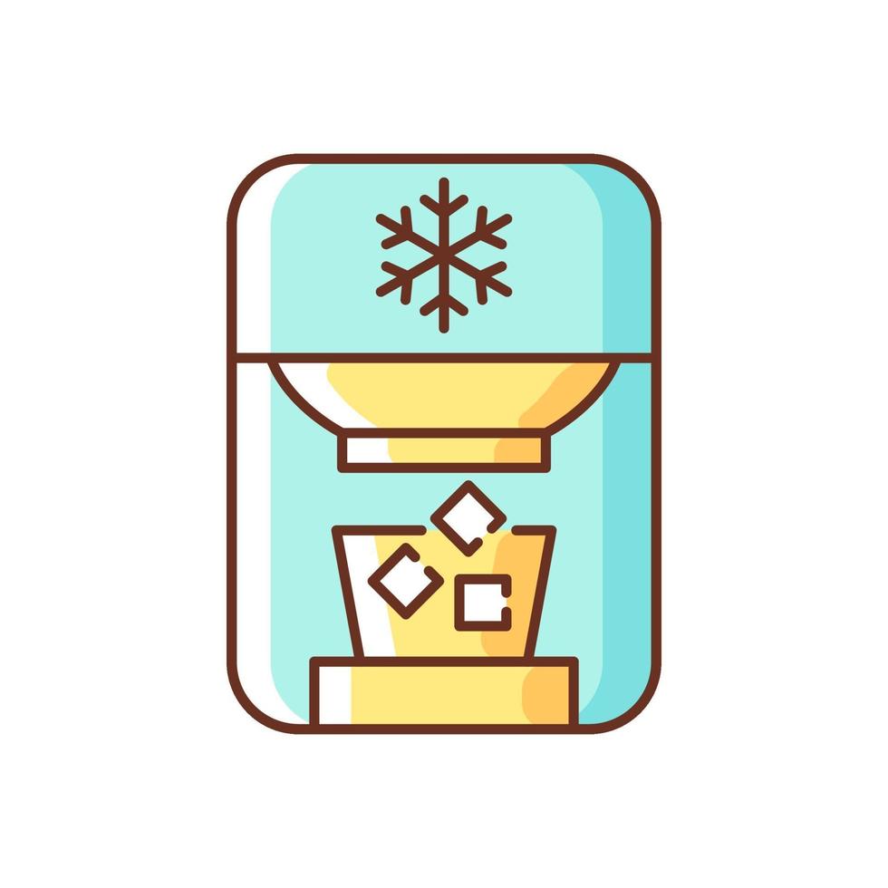 Ice maker RGB color icon vector