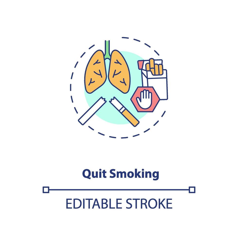 Quit smoking concept icon vector