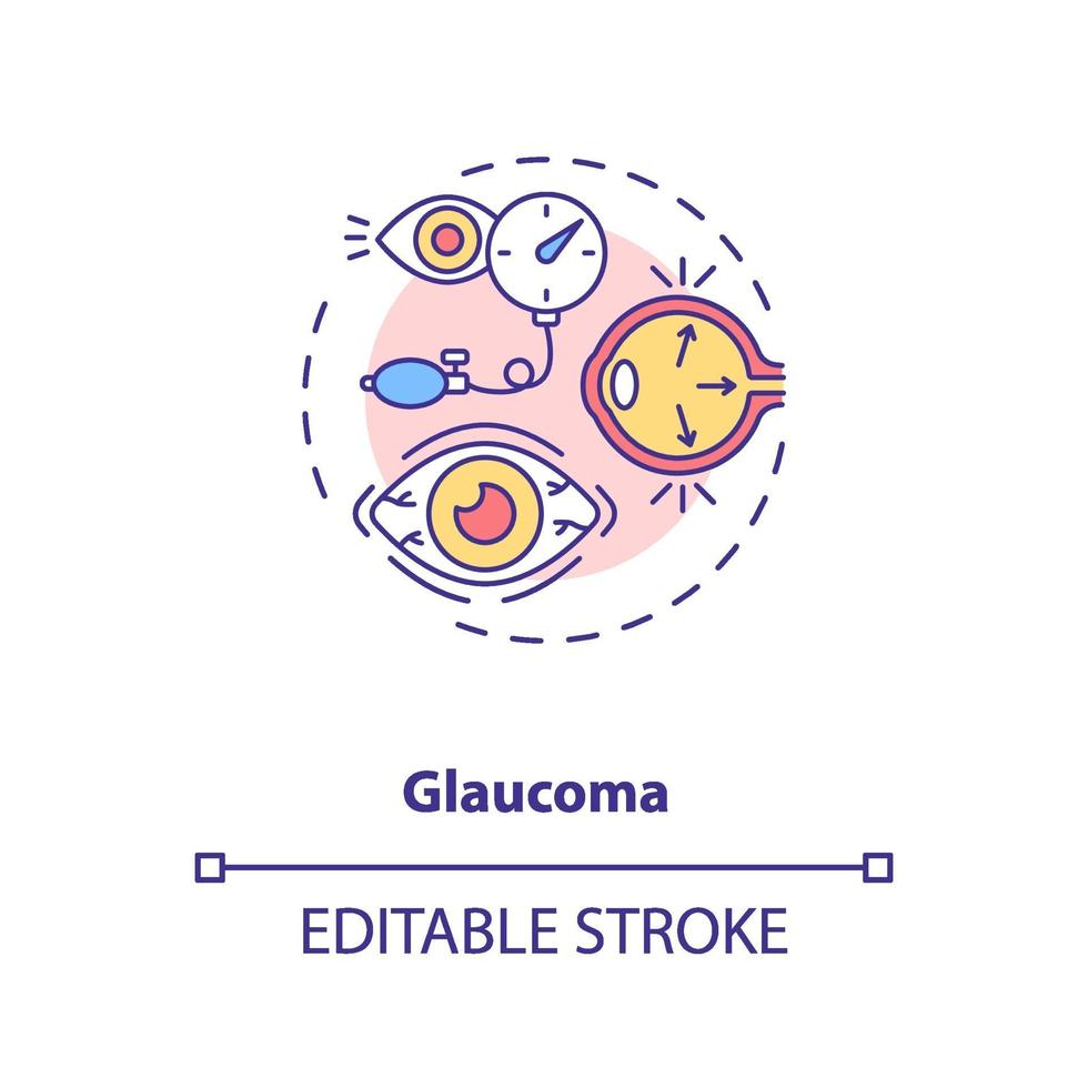 icono del concepto de glaucoma vector