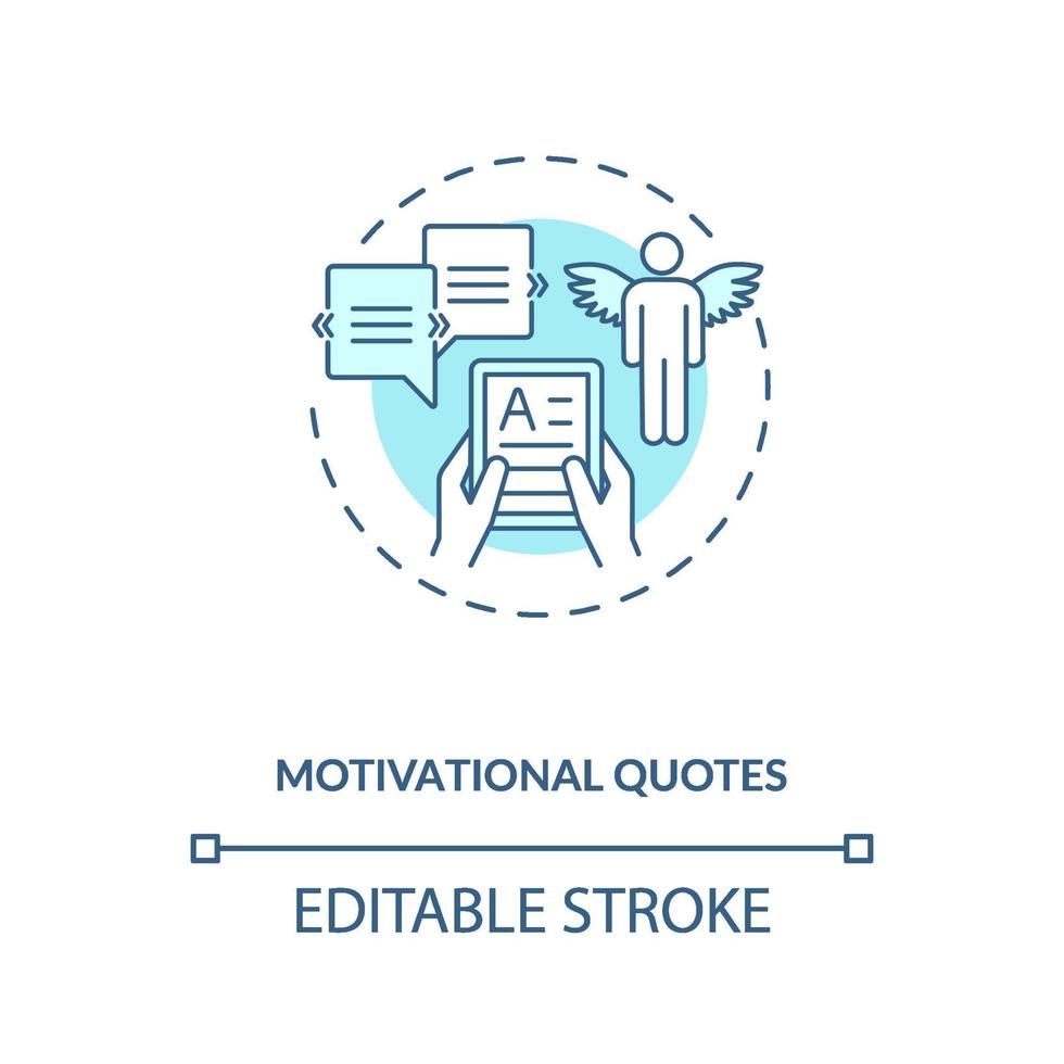 Motivational quotes concept icon vector