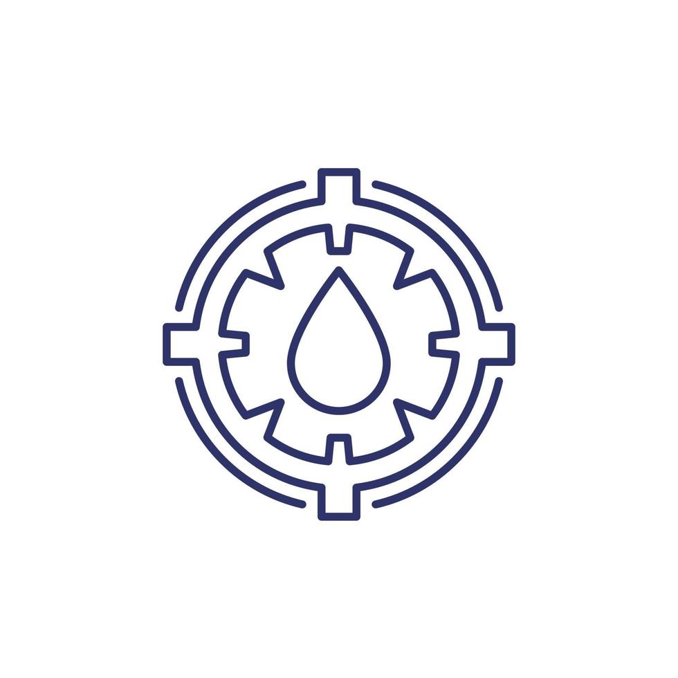 humidity icon, line vector with water drop
