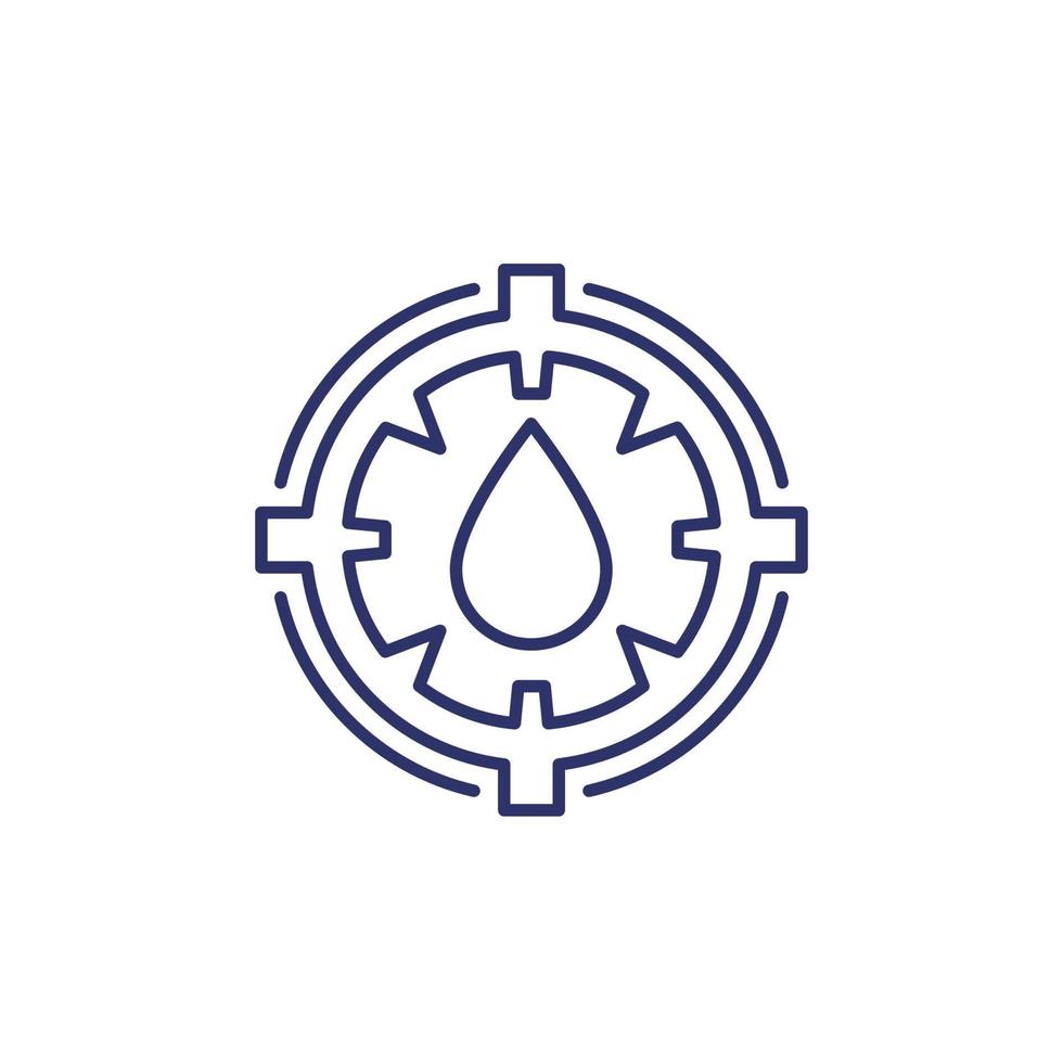 humidity icon, line vector with water drop