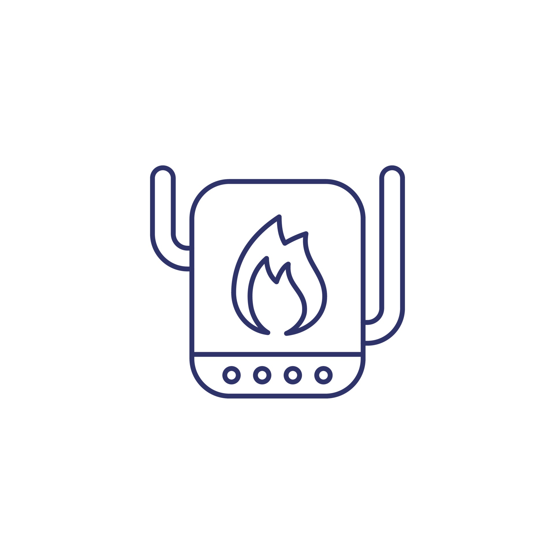 heating system icon, line vector 2152153 Vector Art at Vecteezy