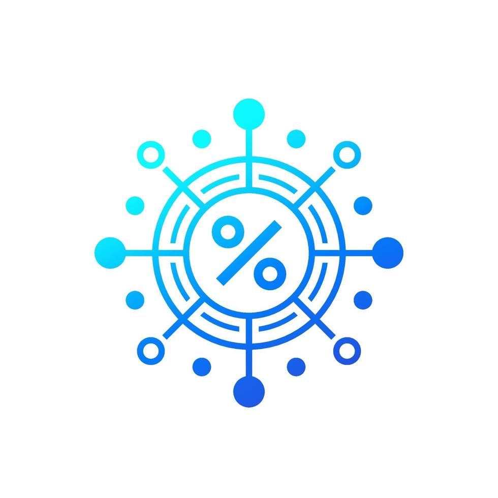 compound interest vector icon on white