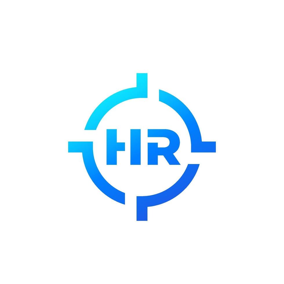 icono de recursos humanos con destino, recursos humanos vector