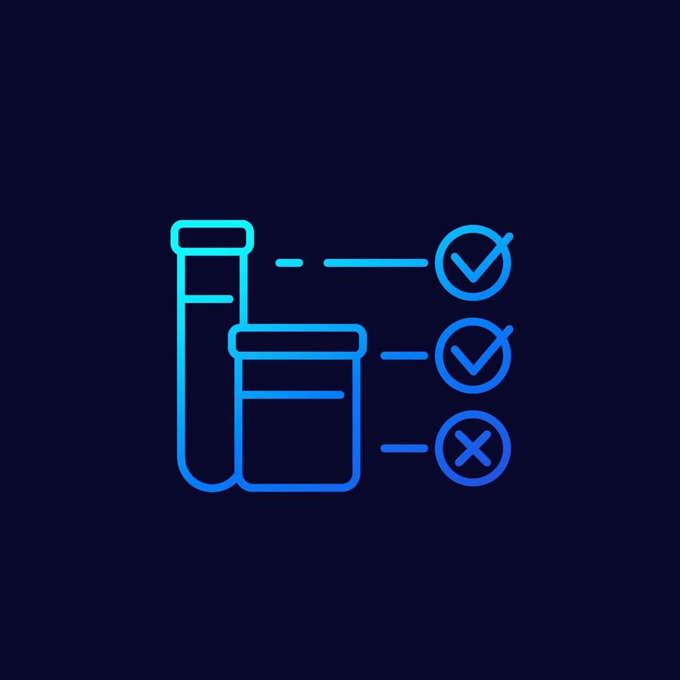 doping test, line vector icon