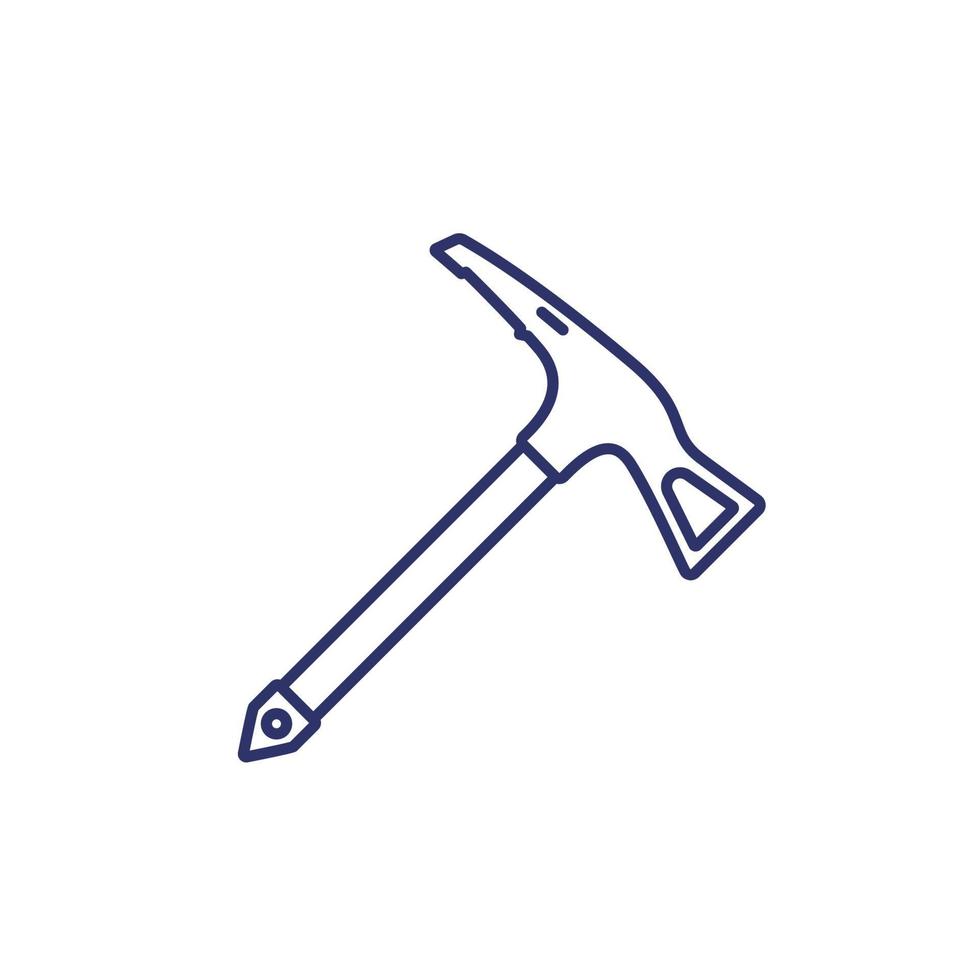 climbing axe line vector icon