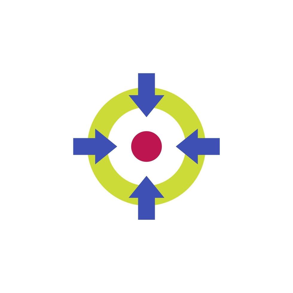 specific focus, concentration icon on white vector