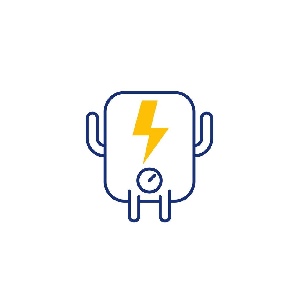 electric system line icon on white vector