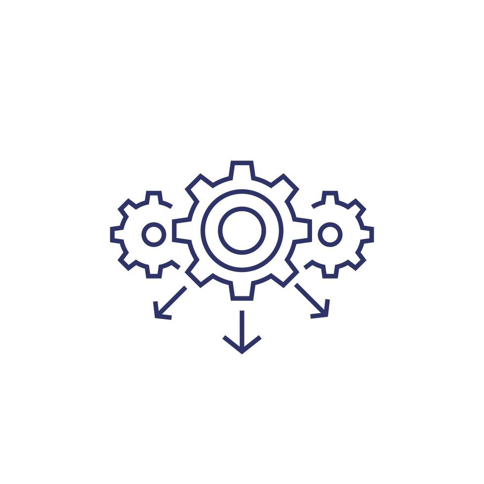 business process, operations line icon 2152305 Vector Art at Vecteezy