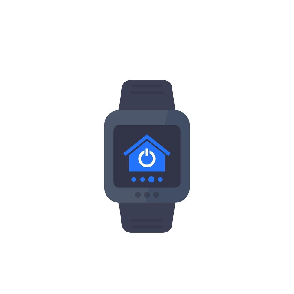 smart home app for smartwatch, vector icon
