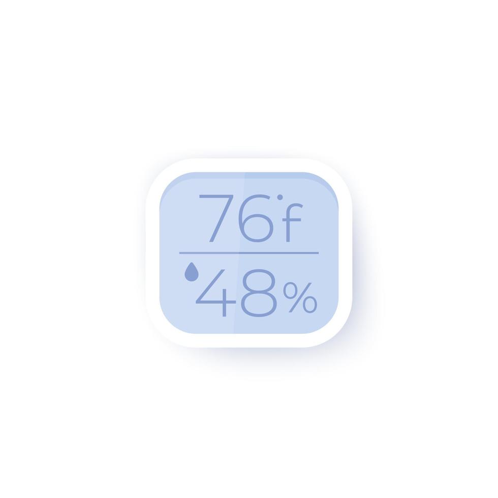 monitor de temperatura y humedad, diseño vectorial vector