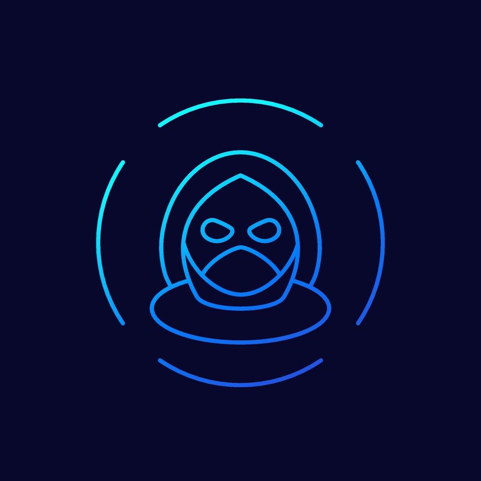 criminal, thief line vector icon