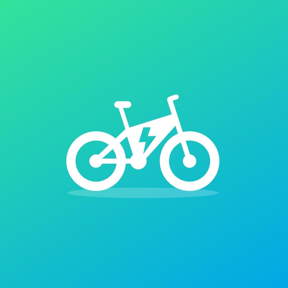 Electric bike with fat tires vector icon