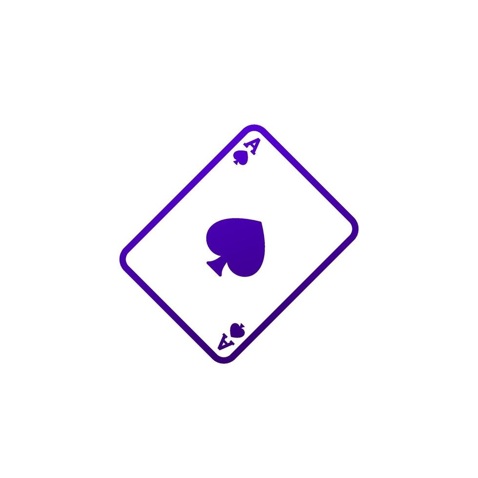 ace of spades icon on white vector