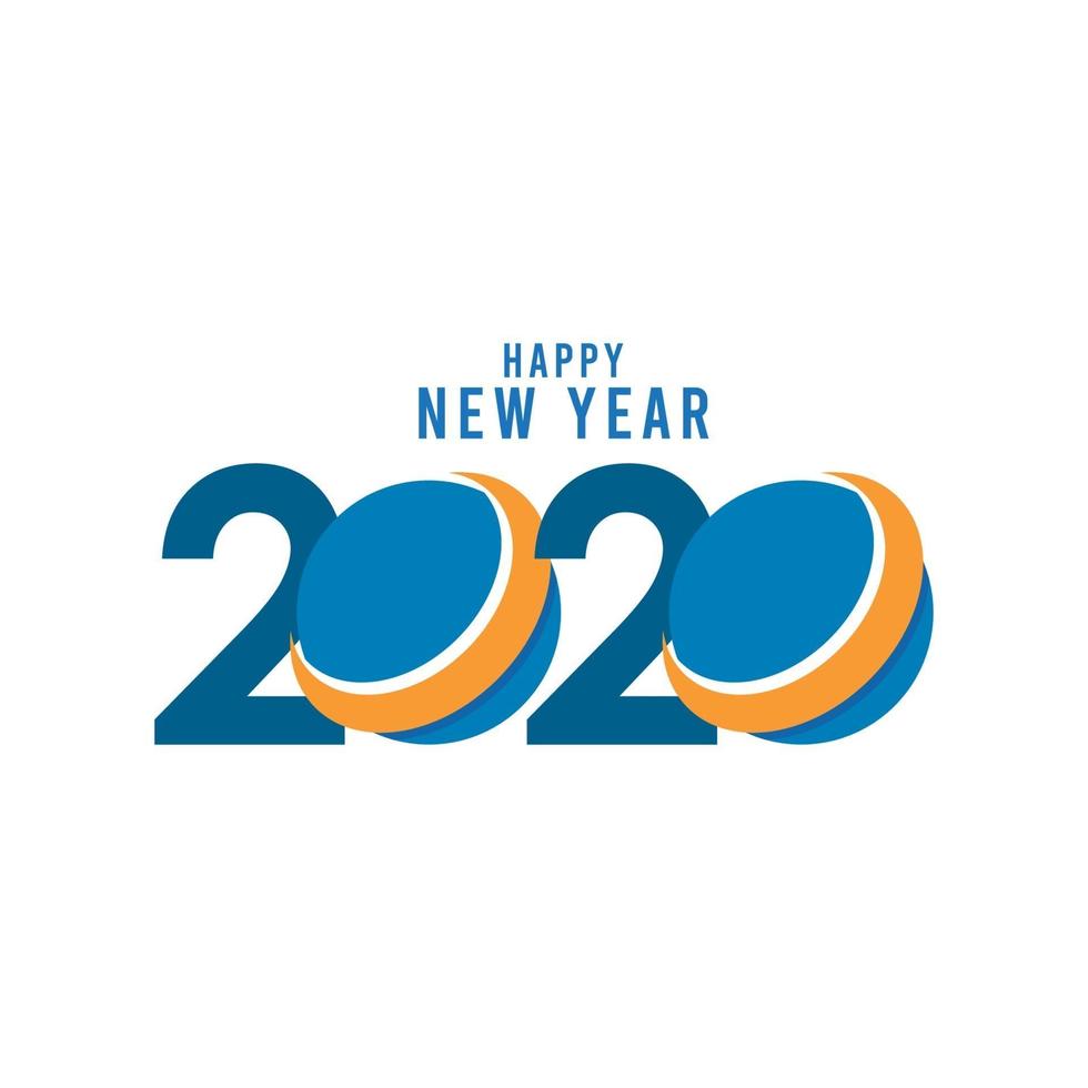 feliz año nuevo 2020 celebración vector plantilla diseño ilustración