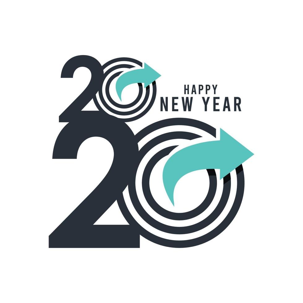Happy New Year 2020 Celebration Vector Template Design Illustration