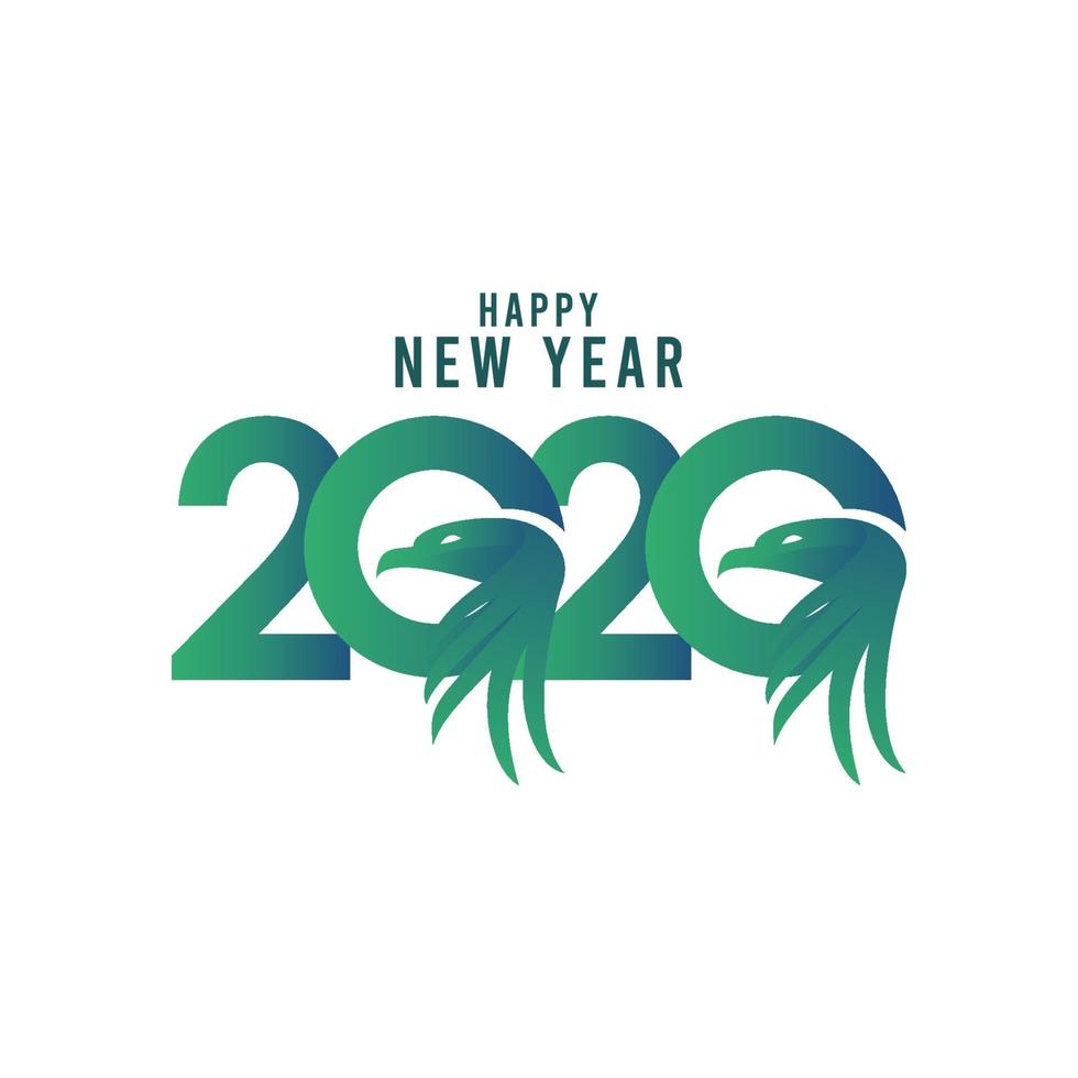 feliz año nuevo 2020 celebración vector plantilla diseño ilustración