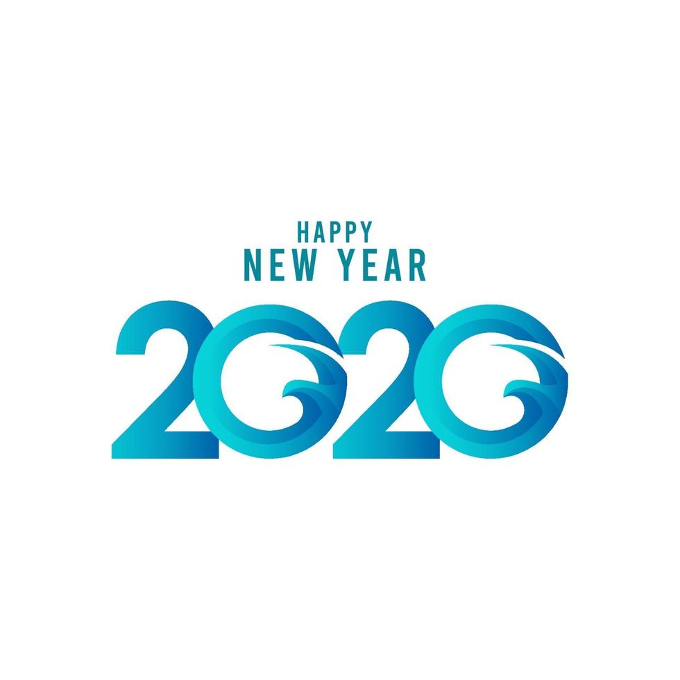 feliz año nuevo 2020 celebración vector plantilla diseño ilustración