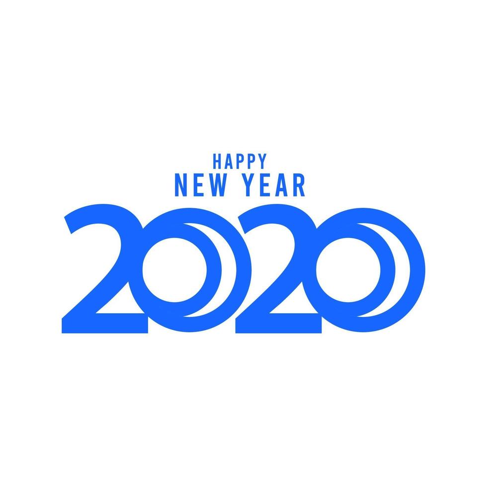 Happy New Year 2020 Celebration Vector Template Design Illustration