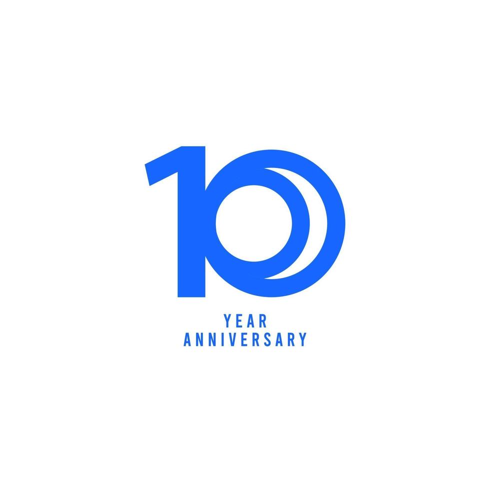 10 Years Anniversary Vector Template Design Illustration