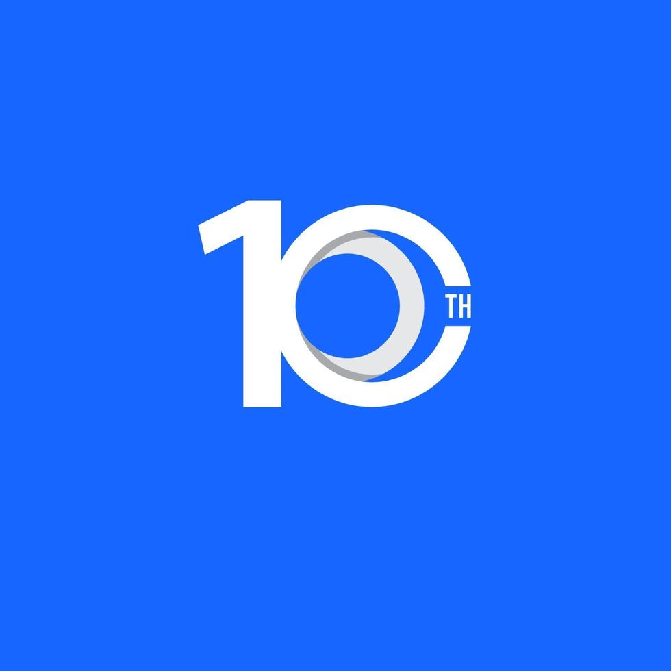 10 Th Anniversary Vector Template Design Illustration