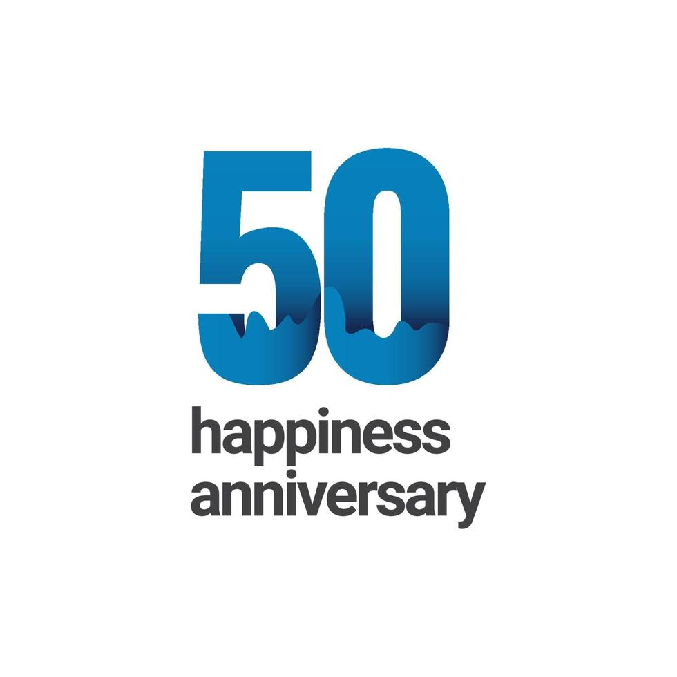 50 Years Happiness Anniversary Vector Template Design Illustration