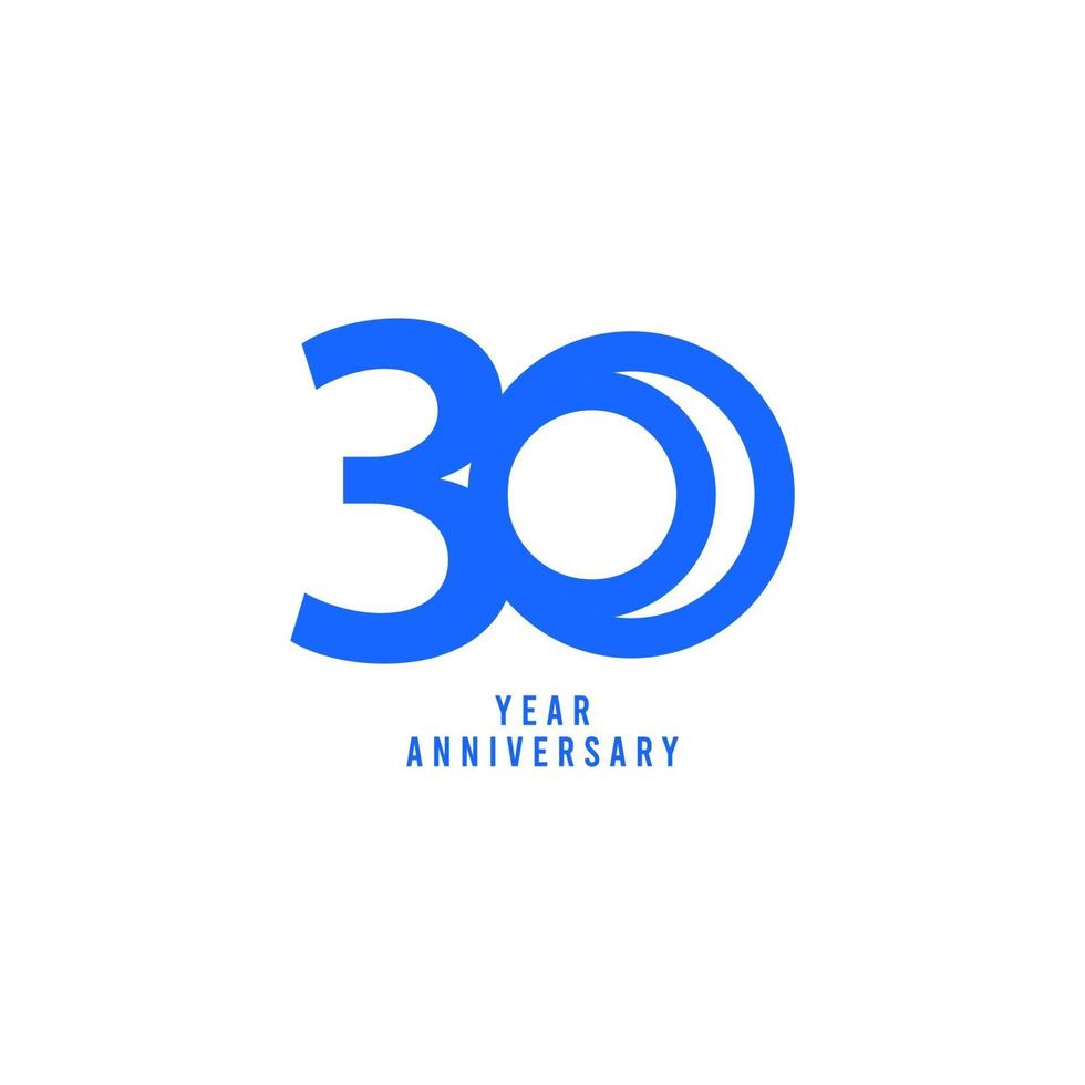 30 Years Anniversary Vector Template Design Illustration