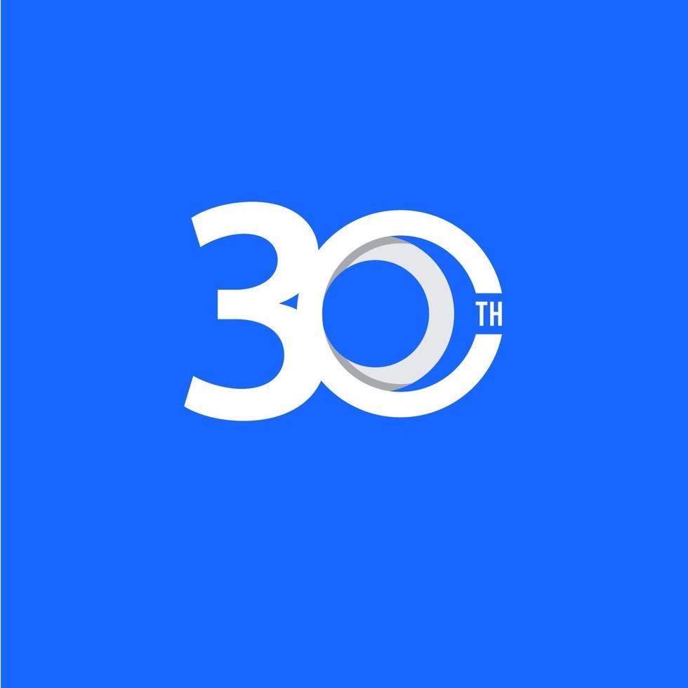 30 Th Anniversary Vector Template Design Illustration