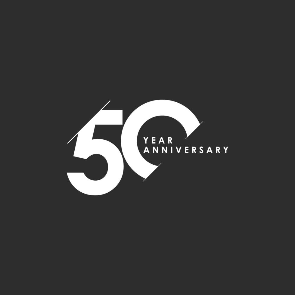 Ilustración de diseño de plantilla de vector de aniversario de 50 años