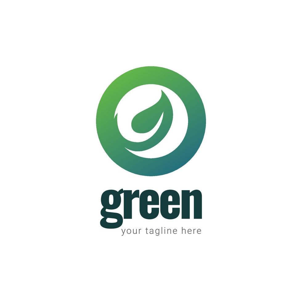 Green Logo Gradient Vector Template Design Illustration