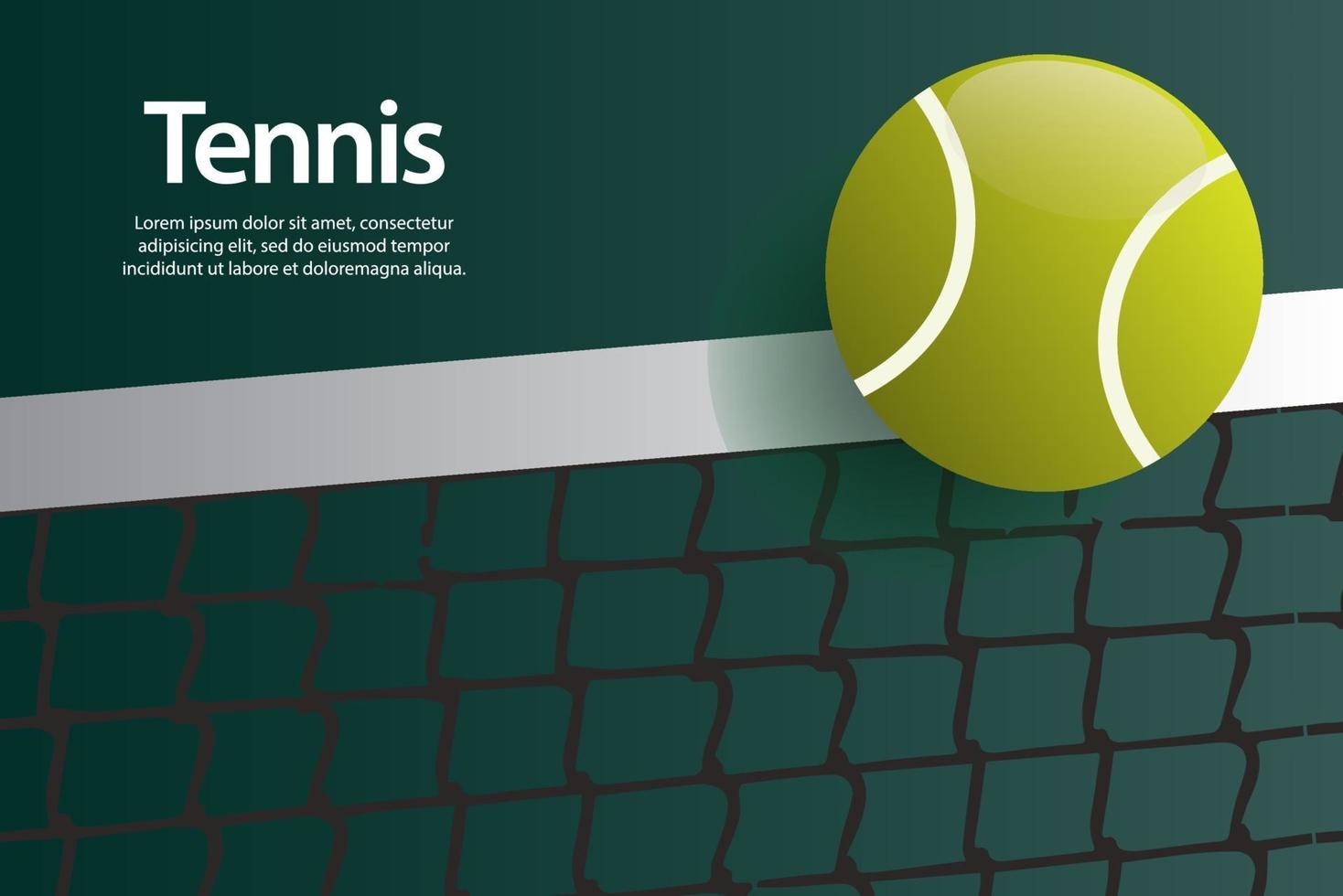 Fondo de ilustración de plantilla de vector de diseño de pelota de tenis