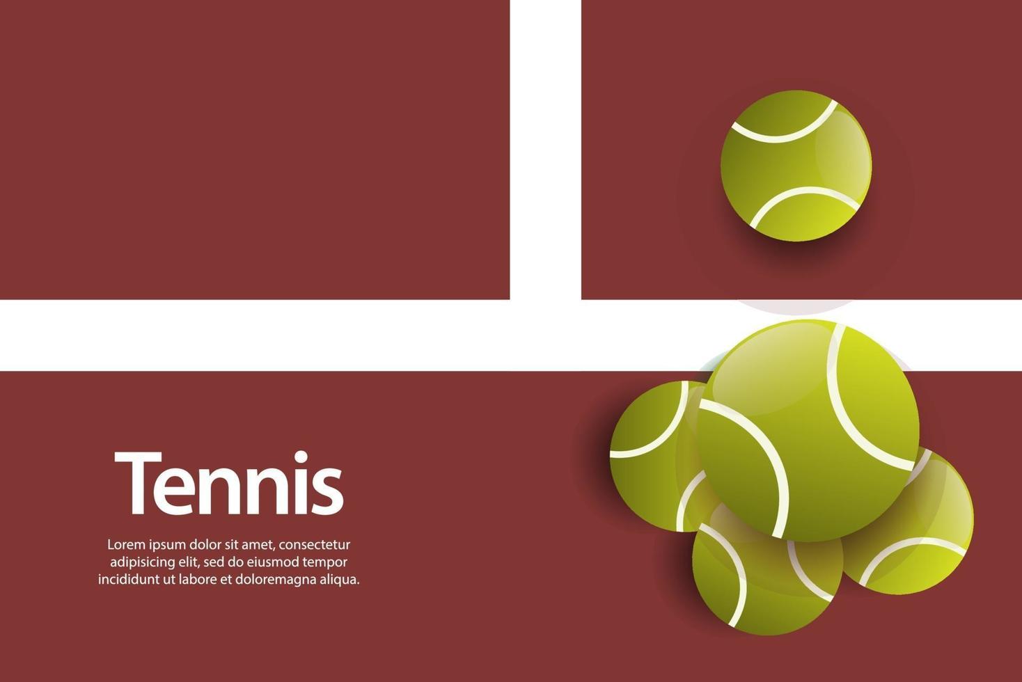 Fondo de ilustración de plantilla de vector de diseño de pelota de tenis