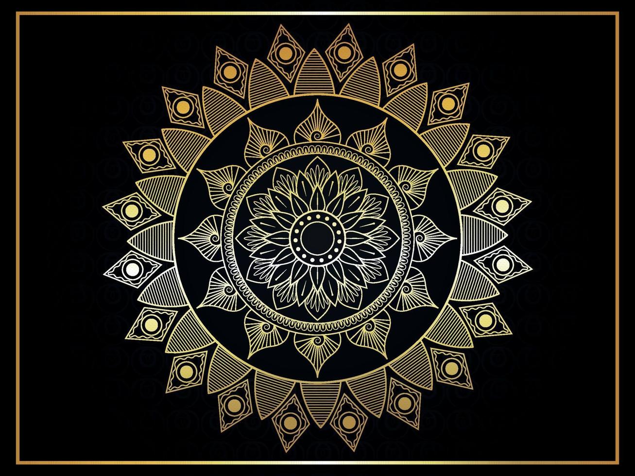 patrón de fondo islámico mandala de lujo vector