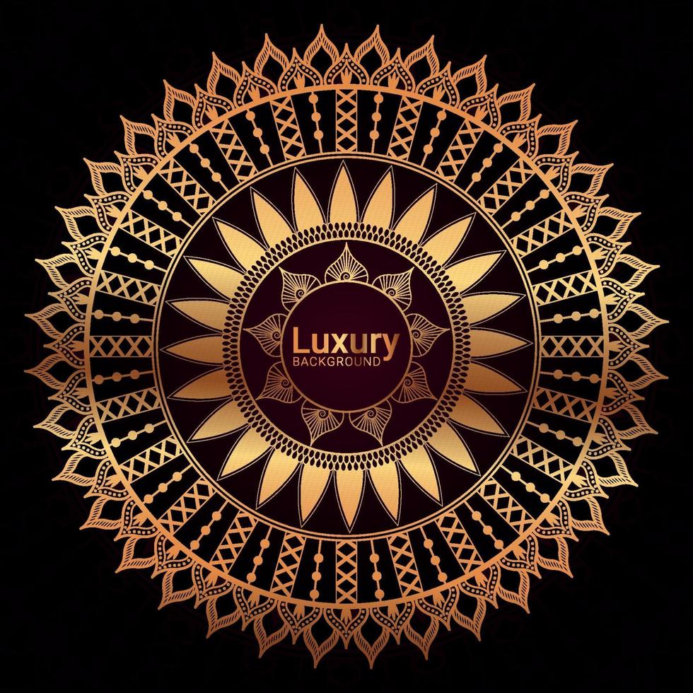 patrón de fondo decorativo mandala de lujo vector