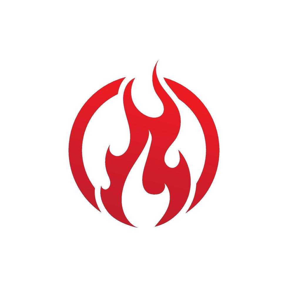 Imagen de plantilla de diseño de ilustración de vector de llama de fuego
