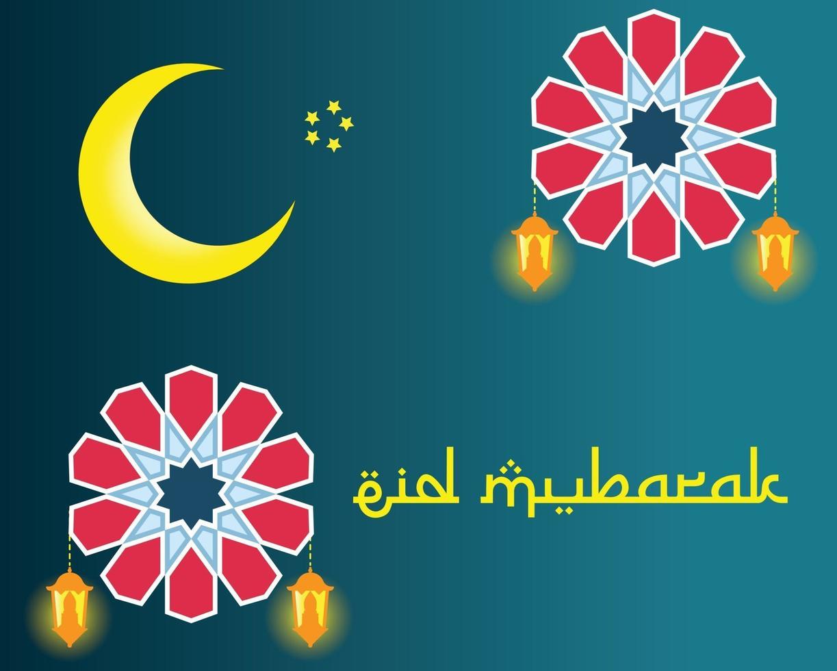 celebración de eid mubarak vector