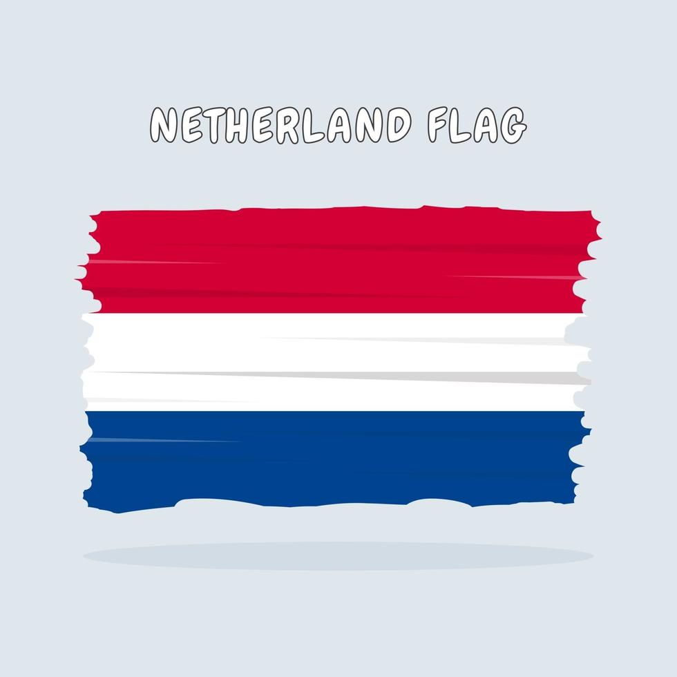 diseño de la bandera de Holanda vector