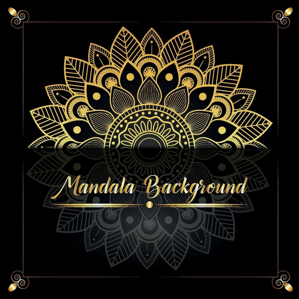 Luxury mandala background with arabesque pattern vector