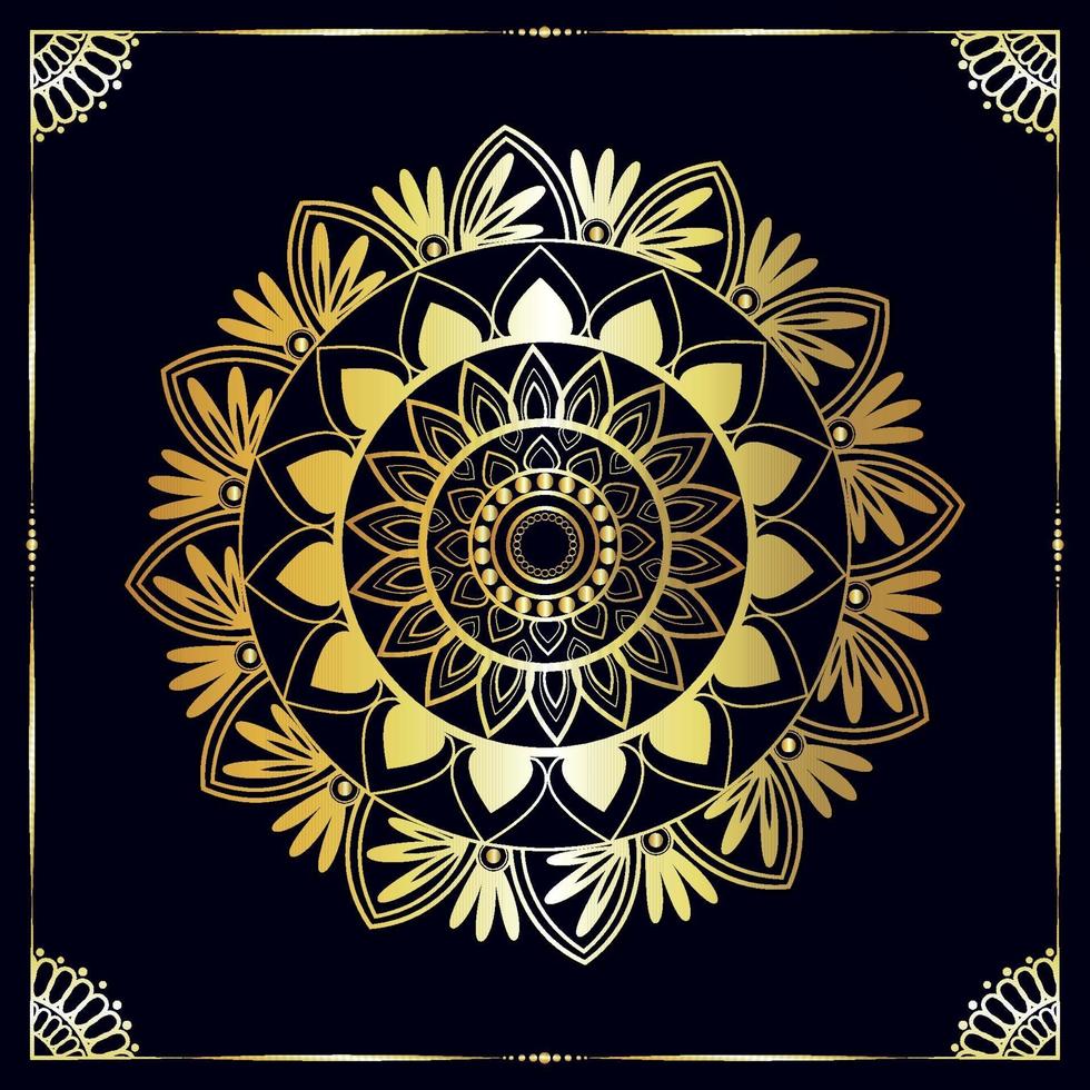 Fondo y patrón decorativo de mandala de lujo vector